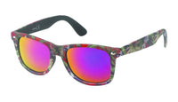 Cargar imagen en el visor de la galería, Sonnenbrille farbenfroher Print bunt verspiegelt 400 UV Nerd Stil - chic-net.de

