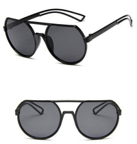 Load image into Gallery viewer, Sonnenbrille Flat-Top Round Glasses Retro oben frameless 400UV verspiegelt - chic-net.de
