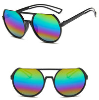 Load image into Gallery viewer, Sonnenbrille Flat-Top Round Glasses Retro oben frameless 400UV verspiegelt - chic-net.de
