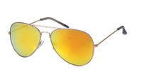 Load image into Gallery viewer, Sonnenbrille golden Metall Pilotenbrille 400UV verspiegelt Kappen transparent - chic-net.de
