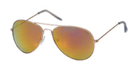 Load image into Gallery viewer, Sonnenbrille golden Metall Pilotenbrille 400UV verspiegelt Kappen transparent - chic-net.de
