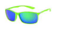 Load image into Gallery viewer, Sonnenbrille Herren dünn 400 UV Rechteck Metallscharnier neon - chic-net.de
