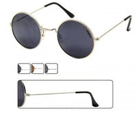 Load image into Gallery viewer, Sonnenbrille Hippie John Lennon Steg breit Muster Brille Metall getönt 400 UV unisex - chic-net.de
