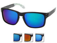 Load image into Gallery viewer, Sonnenbrille Nerd Brille verspiegelt Turtle Skin 400 UV orange blau grün weiß - chic-net.de
