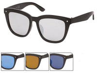 Load image into Gallery viewer, Sonnenbrille Nerd Cat Eye 400 UV bunt verspiegelt groß hoher Steg Punkt - chic-net.de
