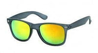 Load image into Gallery viewer, Sonnenbrille Nerd grau Unisex Brille verspiegelt bunt 400 UV.

