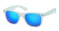 Load image into Gallery viewer, Sonnenbrille Nerd grau Unisex Brille verspiegelt bunt 400 UV.
