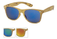 Cargar imagen en el visor de la galería, Sonnenbrille Nerd Holz Design verspiegelt getönt 400 UV - chic-net.de
