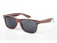 Cargar imagen en el visor de la galería, Sonnenbrille Nerdbrille 400 UV Ziermandel Holzdesign Maserung - chic-net.de
