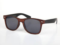 Cargar imagen en el visor de la galería, Sonnenbrille Nerdbrille 400 UV Ziermandel Holzdesign Maserung - chic-net.de
