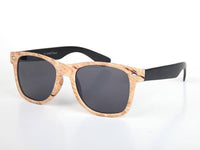 Cargar imagen en el visor de la galería, Sonnenbrille Nerdbrille 400 UV Ziermandel Holzdesign Maserung - chic-net.de
