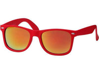 Cargar imagen en el visor de la galería, Sonnenbrille Nerdbrille weiß rot Brille verspiegelt bunt 400 UV  Unisex - chic-net.de
