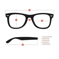 Cargar imagen en el visor de la galería, Sonnenbrille Nerdbrille weiß rot Brille verspiegelt bunt 400 UV  Unisex - chic-net.de
