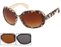 Cargar imagen en el visor de la galería, Sonnenbrille oval Damen 400 UV schmal Metall Ziermandel am Bügel - chic-net.de
