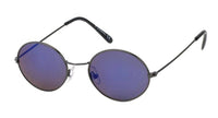 Cargar imagen en el visor de la galería, Sonnenbrille ovale kleine Gläser Knicksteg Metallrahmen 400 UV verspiegelt - chic-net.de
