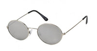 Cargar imagen en el visor de la galería, Sonnenbrille ovale kleine Gläser Knicksteg Metallrahmen 400 UV verspiegelt - chic-net.de
