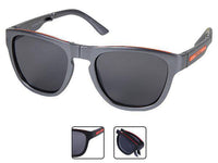 Load image into Gallery viewer, Sonnenbrille Panto Brille getönt Faltbrille faltbar 400 UV orange rot grau schwarz - chic-net.de
