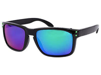 Load image into Gallery viewer, Sonnenbrille Panto Nerd Brille verspiegelt 400 UV Pünktchen bunt schwarz - chic-net.de
