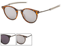 Cargar imagen en el visor de la galería, Sonnenbrille Panto Round Glasses 400 UV Steg hoch eckig Metall Bügel gerade - chic-net.de
