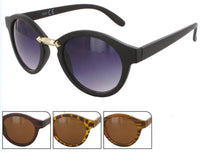 Cargar imagen en el visor de la galería, Sonnenbrille Panto Round Glasses 400UV getönt Metallpfeile Steg Streifen Flecken - chic-net.de
