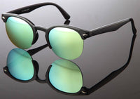 Load image into Gallery viewer, Sonnenbrille Panto semi frameless Retro 400UV Schlüsselloch Steg verspiegelt - chic-net.de
