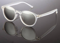 Load image into Gallery viewer, Sonnenbrille Panto transparent Retro 400UV Schlüsselloch Steg verspiegelt - chic-net.de
