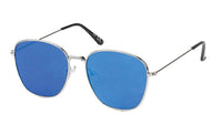 Load image into Gallery viewer, Sonnenbrille Piloten Stil 400 UV verspiegelt pink blau silber Trapez eckig - chic-net.de
