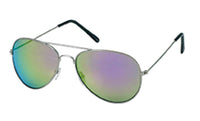 Load image into Gallery viewer, Sonnenbrille Pilotenbrille 400 UV bunt verspiegelt silberfarbenes Metallgestell - chic-net.de
