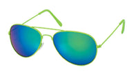 Load image into Gallery viewer, Sonnenbrille Pilotenbrille 400 UV buntes Metallgestell verspiegelt bunte Kappen - chic-net.de
