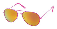 Load image into Gallery viewer, Sonnenbrille Pilotenbrille 400 UV buntes Metallgestell verspiegelt bunte Kappen - chic-net.de

