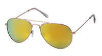 Load image into Gallery viewer, Sonnenbrille Pilotenbrille 400 UV Metall golden verspiegelt transparente Kappen - chic-net.de
