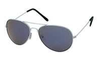 Load image into Gallery viewer, Sonnenbrille Pilotenbrille 400 UV weißes Metallgestell bunt verspiegelt - chic-net.de

