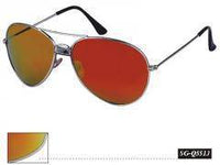 Load image into Gallery viewer, Sonnenbrille Pilotenbrille verspiegelt bunt Metall Unisex Brille 400 UV - chic-net.de
