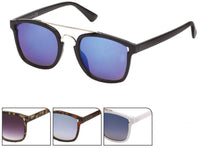 Load image into Gallery viewer, Sonnenbrille Retro 400 UV Metalldoppelsteg Bogensteg Gestell schmal - chic-net.de
