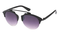 Load image into Gallery viewer, Sonnenbrille Retro Brille 400 UV Metall Zwicker Form unten frameless schwarz - chic-net.de
