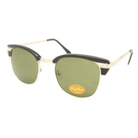 Load image into Gallery viewer, Sonnenbrille Retro Vintage 400UV Metallgestell golden Kappen getönt - chic-net.de
