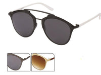 Load image into Gallery viewer, Sonnenbrille Retro Zwickerform 400 UV Metallrahmen Doppelsteg getönt Panto - chic-net.de
