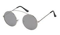 Load image into Gallery viewer, Sonnenbrille Round 400 UV Metall Bügeloberkante statt Steg bunt verspiegelt - chic-net.de
