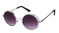 Cargar imagen en el visor de la galería, Sonnenbrille Round Glasses John-Lennon-Style 400UV Metalldoppelrahmen verspiegelt - chic-net.de
