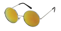 Load image into Gallery viewer, Sonnenbrille Round John-Lennon-Style 400 UV Metall silbern verspiegelt Steg lang - chic-net.de
