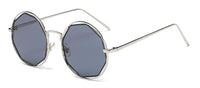 Load image into Gallery viewer, Sonnenbrille Round Resin Glasses Achteck Rand 400 UV Metall - chic-net.de
