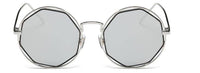 Load image into Gallery viewer, Sonnenbrille Round Resin Glasses Achteck Rand 400 UV Metall - chic-net.de
