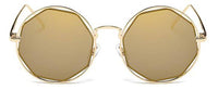 Load image into Gallery viewer, Sonnenbrille Round Resin Glasses Achteck Rand 400 UV Metall - chic-net.de
