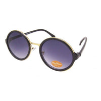 Load image into Gallery viewer, Sonnenbrille rund dick Vintage 400UV Metallsteg golden John Lennon Stil - chic-net.de
