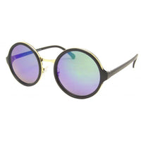 Load image into Gallery viewer, Sonnenbrille rund dick Vintage 400UV Metallsteg golden John Lennon Stil - chic-net.de
