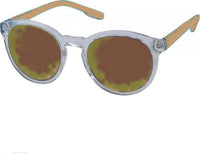 Load image into Gallery viewer, Sonnenbrille rund John Lennon transparent 400UV Schlüssellochsteg Retro verspiegelt - chic-net.de
