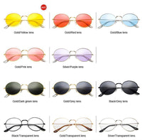 Load image into Gallery viewer, Sonnenbrille rundlich Panto gold silber 400UV getönt klar Metallgestell bunt - chic-net.de
