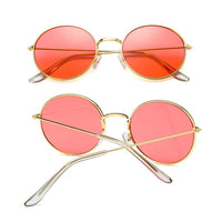 Load image into Gallery viewer, Sonnenbrille rundlich Panto gold silber 400UV getönt klar Metallgestell bunt - chic-net.de
