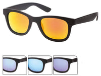 Cargar imagen en el visor de la galería, Sonnenbrille schwarz Nerd 400 UV verspiegelt orange blau grün - chic-net.de
