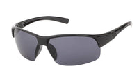 Load image into Gallery viewer, Sonnenbrille Sportbrille getönt 400 UV unten frameless gerade Bügel blau schwarz - chic-net.de

